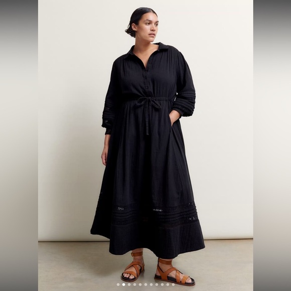 Me‎ And Em Dress Cotton Size 8 Black Maxi - Picture 1 of 9